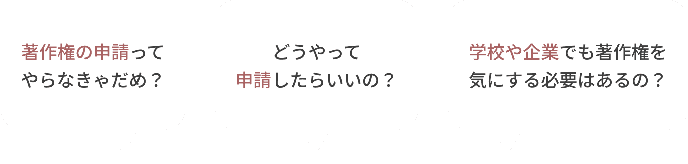 著作権処理のこんなお悩み、ご相談ください